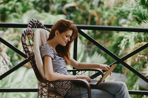 remote employee on computer