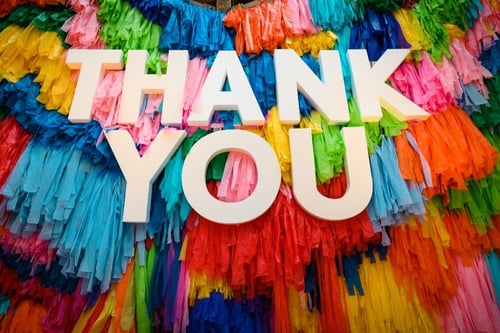 thank you festival sign